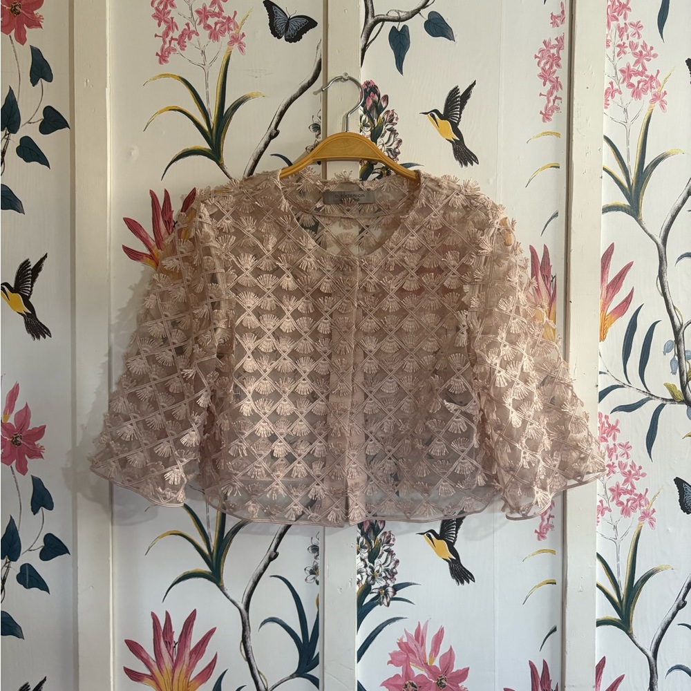D. Exterior Sheer Lace Top